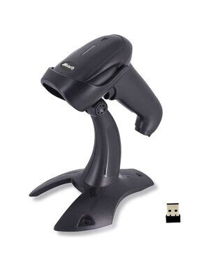 Alacrity Wireless & Wired 1D/2D Barcode Scanner w/ Stand